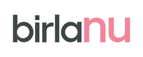 Birlnanu logo in black and red on transparent background.